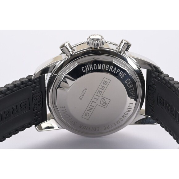 Breitling SuperOcean Heritage II A13313 Black Chronograph 44mm Watch Full Set - Picture 11 of 13